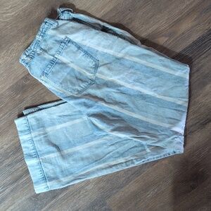 KanCan Striped Denim Wide Leg Pants Size 12 Baggy Cute cheap Jeans